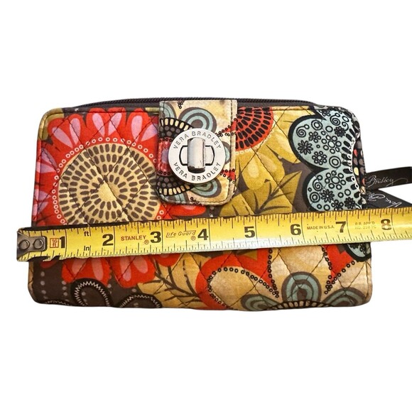 Vera Bradley Turnlock Wallet Multicolor Floral Quilted Cotton Organizer - Picture 4 of 4